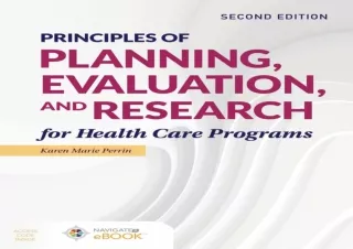 EPUB Principles of Planning, Evaluation, and Research for Health Care Programs