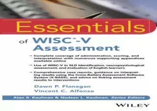 READ PDF Essentials of WISC-V Assessment (Essentials of Psychological Assessment
