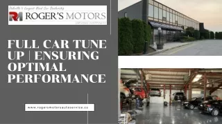 full car tune up ensuring optimal performance