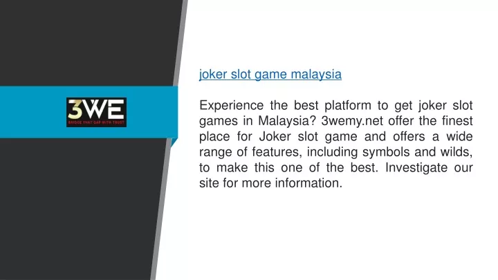 joker slot game malaysia experience the best