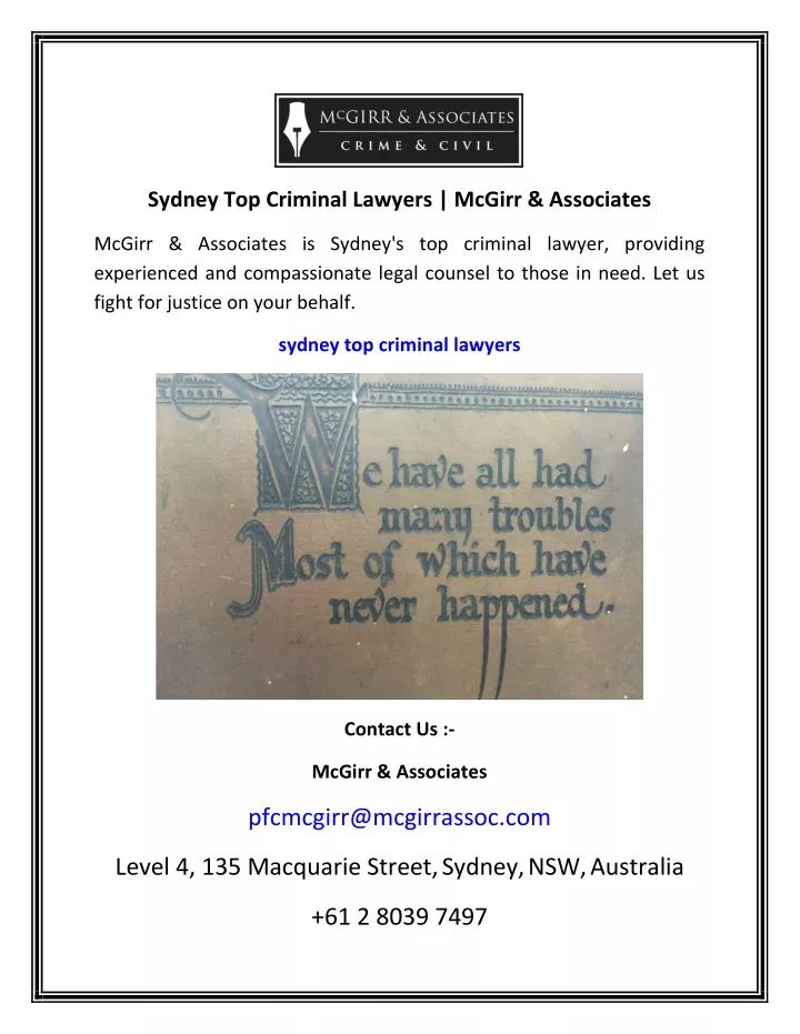 sydney top criminal lawyers mcgirr associates