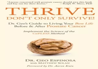 EBOOK Thrive Don't Only Survive: Dr.Geo's Guide to Living Your Best Life Before