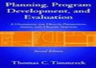 DOWNLOAD Planning, Program Development And Evaluation