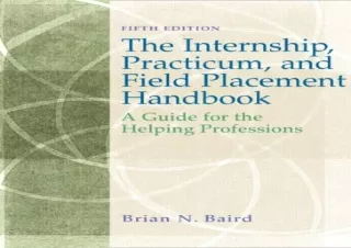 READ Internship, Practicum, and Field Placement Handbook: A Guide for the Helpin