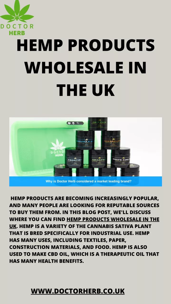 hemp products wholesale in the uk