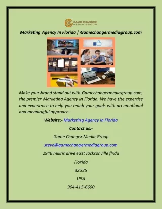 Marketing Agency In Florida  Gamechangermediagroup