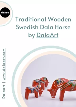 Traditional Wooden Swedish Dala Horse by DalaArt