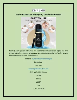 Eyelash Extension Shampoo  Divalashstore