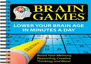 READ EBOOK (PDF) Brain Games #1: Lower Your Brain Age in Minutes a Day (Volume 1)