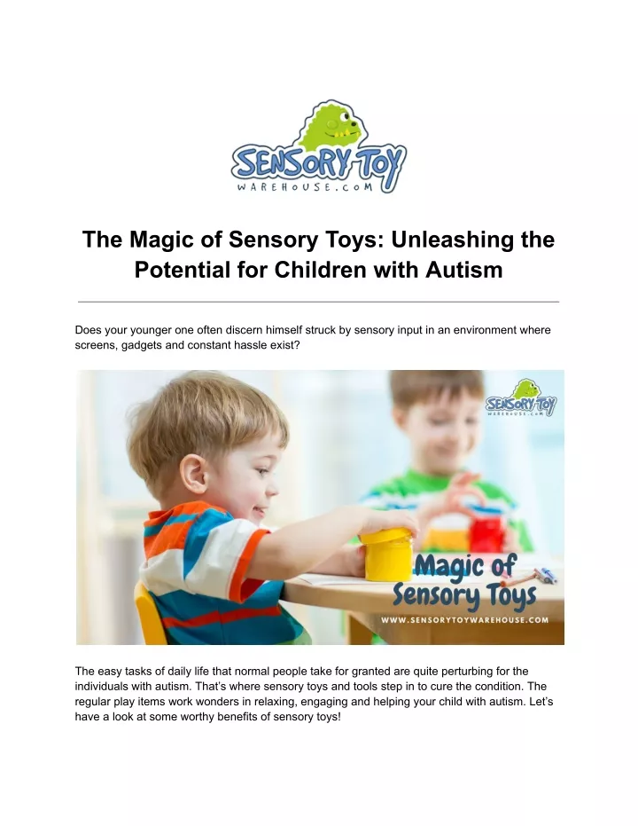 the magic of sensory toys unleashing