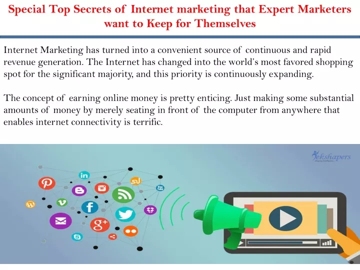 special top secrets of internet marketing that