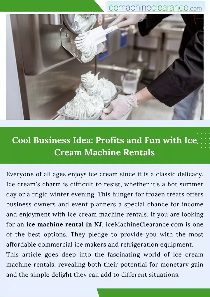cool business idea profits and fun with ice cream