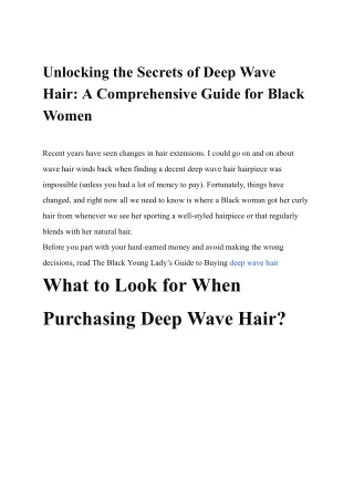 Unlocking the Secrets of Deep Wave Hair_ A Comprehensive Guide for Black Women (1)