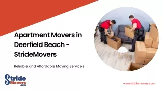 Apartment Movers in Deerfield Beach StrideMovers