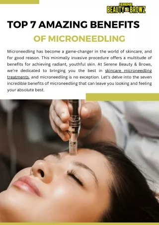 Amazing Benefits of Microneedling