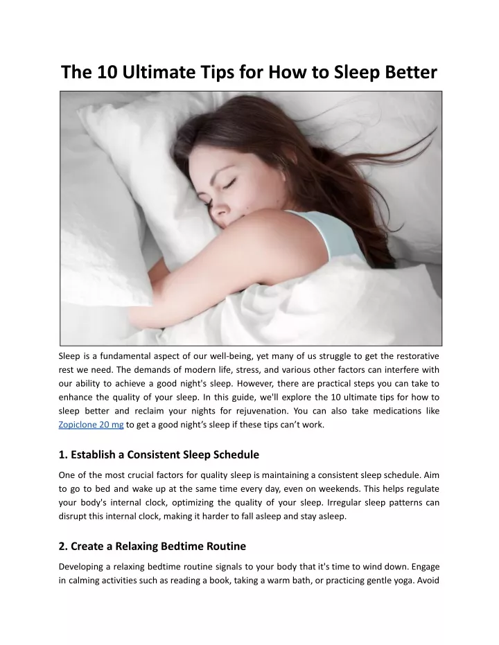 the 10 ultimate tips for how to sleep better