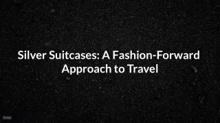 Silver Suitcases - A Fashion Forward Approach to Travel