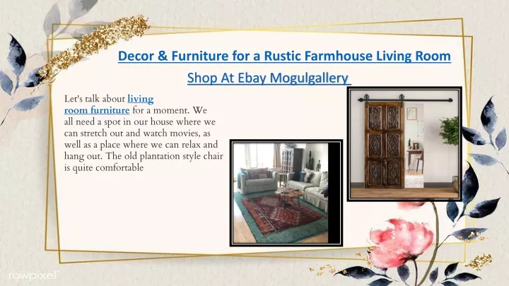 decor furniture for a rustic farmhouse living room