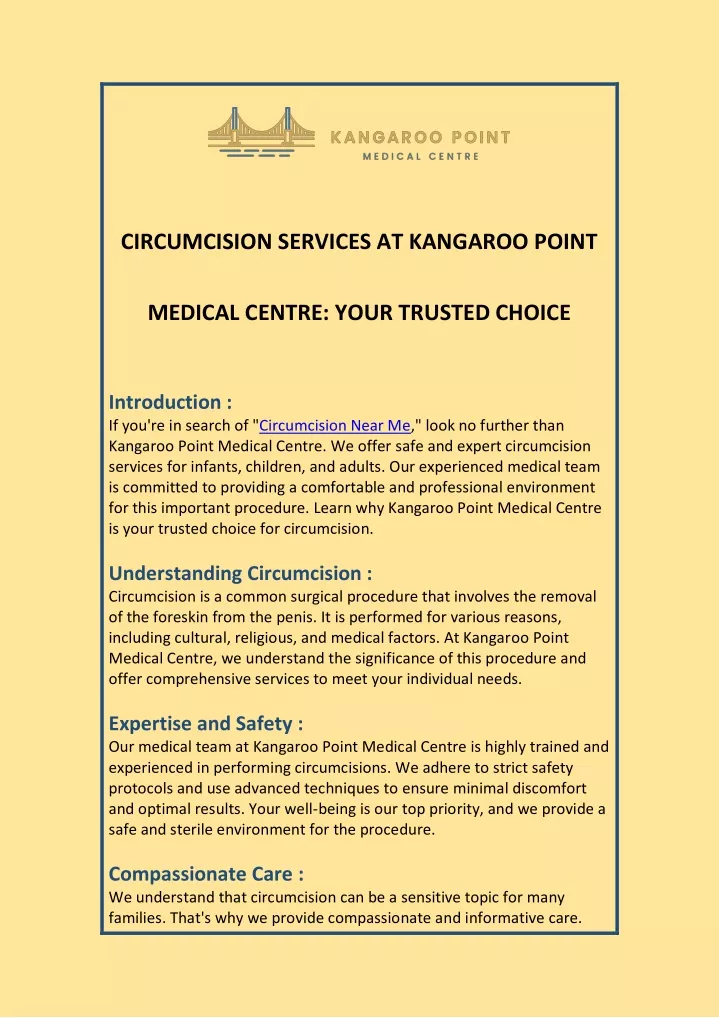 circumcision services at kangaroo point