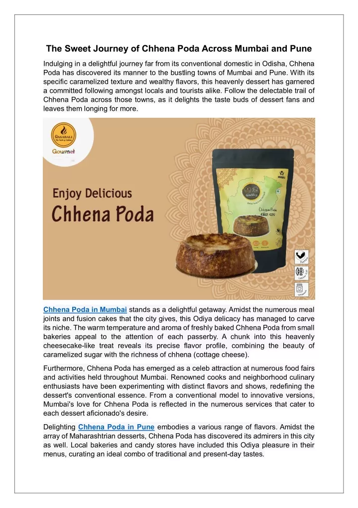 the sweet journey of chhena poda across mumbai