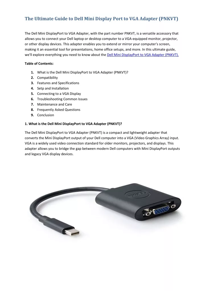 the ultimate guide to dell mini display port