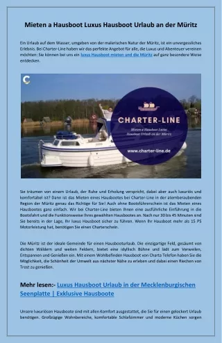 mieten a hausboot luxus hausboot urlaub
