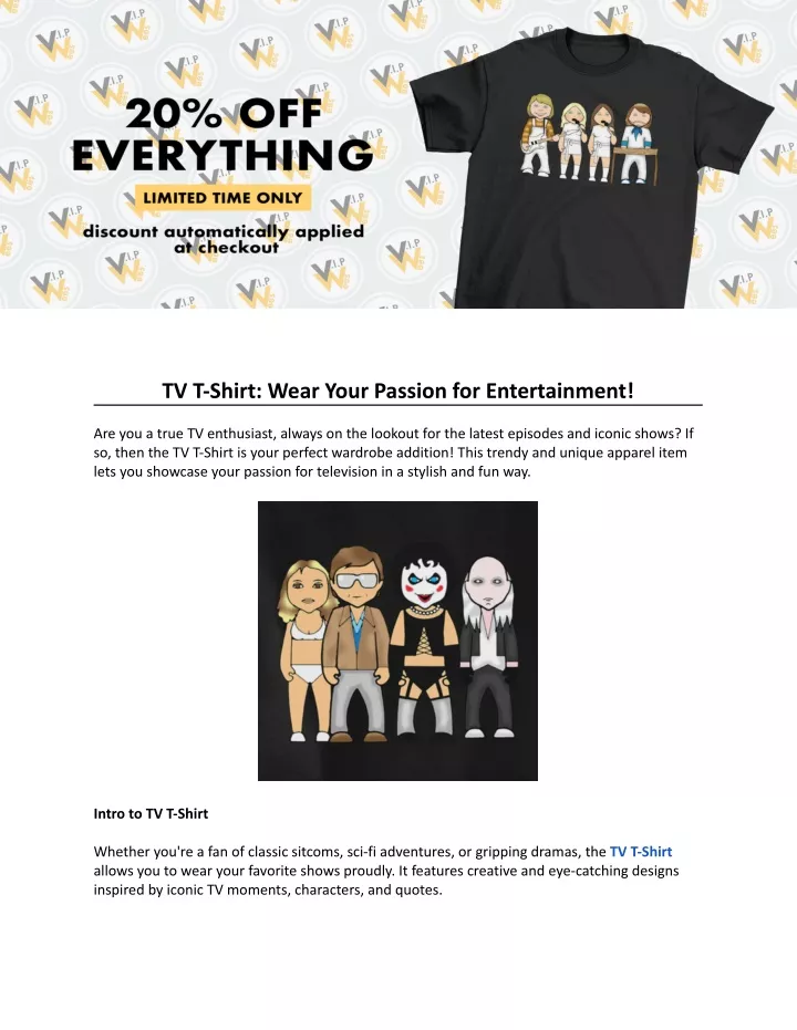 tv t shirt wear your passion for entertainment