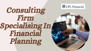 A Private Firm That Provides Financial Consulting Services