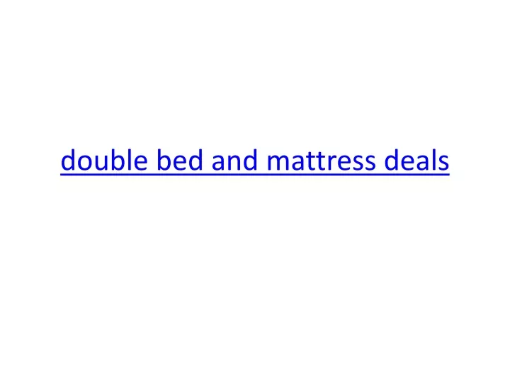 double bed and mattress deals