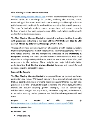 shot blasting machine market overview