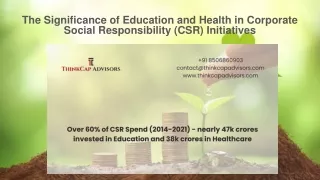 The Significance of Education and Health in Corporate Social Responsibility