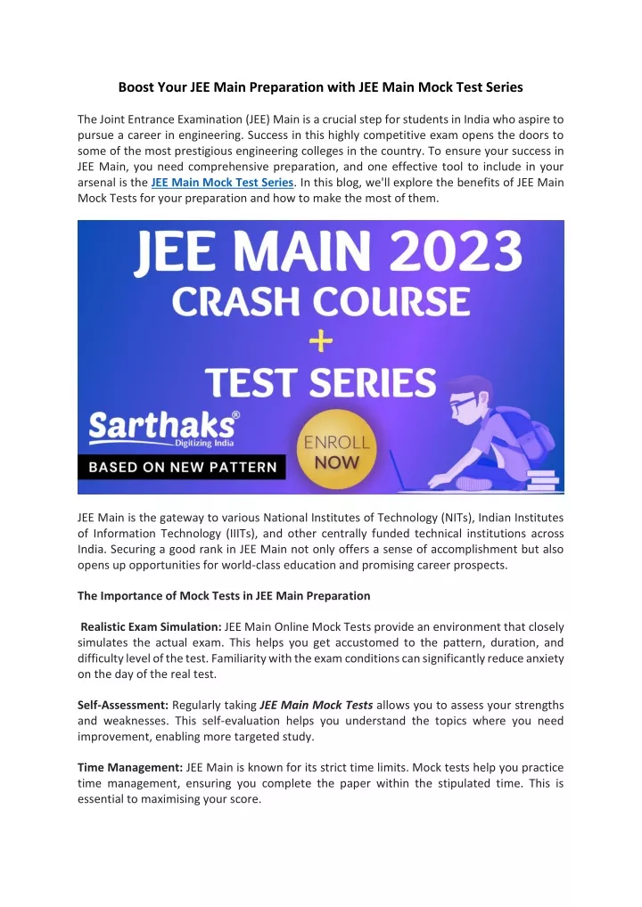 boost your jee main preparation with jee main