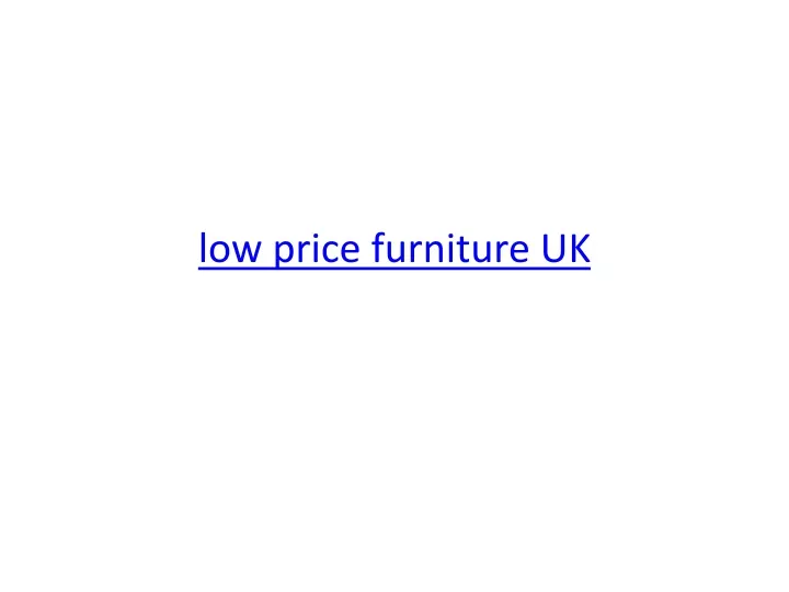 low price furniture uk