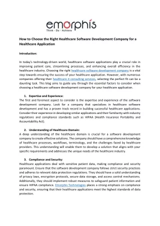 how to choose the right healthcare software