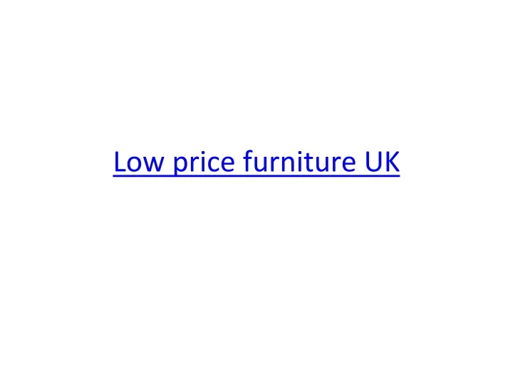 low price furniture uk