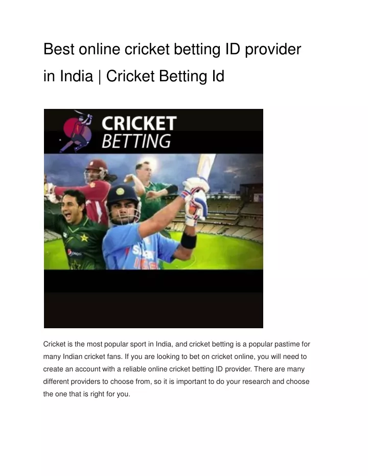 best online cricket betting id provider in india cricket betting id