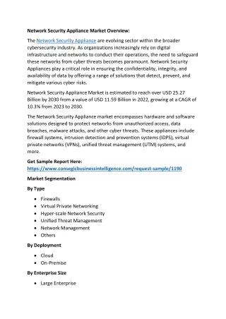 network security appliance market overview