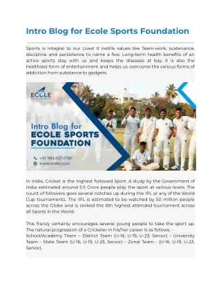 Ecole Sports Foundation