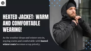 Heated jacket Warm And Comfortable Wearing!