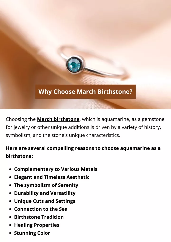 why choose march birthstone