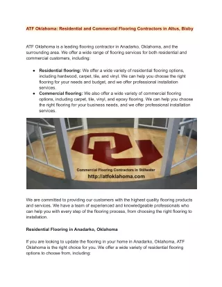 ATF Oklahoma_ Residential and Commercial Flooring Contractors in Anadarko