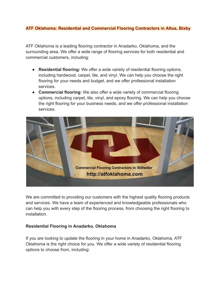 atf oklahoma residential and commercial flooring