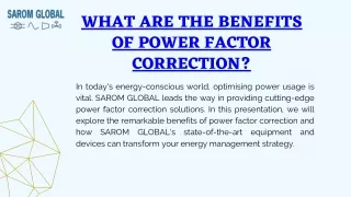 What Are the Benefits of Power Factor Correction
