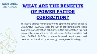 what are the benefits of power factor correction