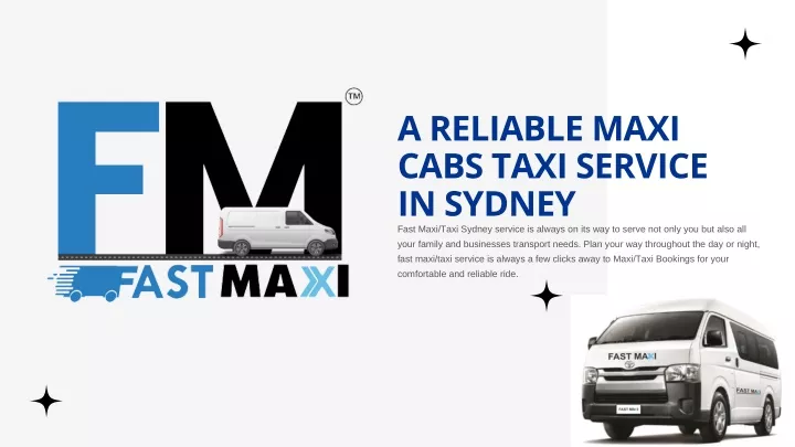 a reliable maxi cabs taxi service in sydney fast