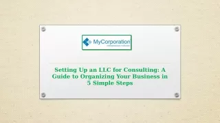 Setting Up an LLC for Consulting A Guide to Organizing Your Business in 5 Simple