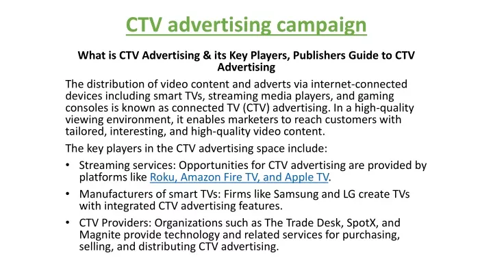 ctv advertising campaign