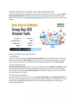 SEMrush, Helium10 Amazon Tools Group Buy