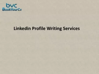 Linkedin Profile Writing Services