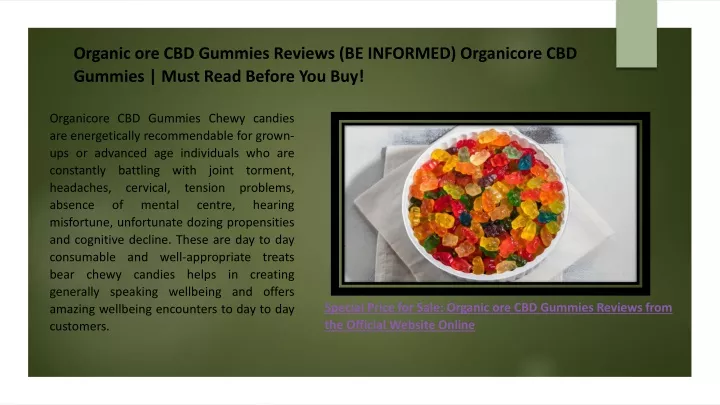 organic ore cbd gummies reviews be informed